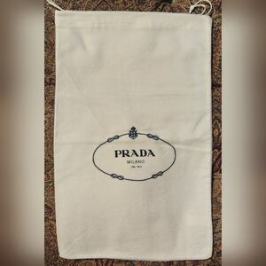 Prada Milano White Drawstring Dust Bag C